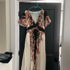 Anthropologie Multicolor Floral Maxi Dress